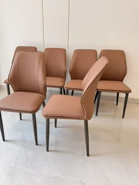 Bộ Bàn Ghế Ăn Mặt Đá – Ghế Da Cao Cấp Cho Không Gian Hiện Đại