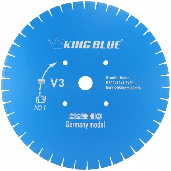 Lưỡi Cắt Đá Granite King Blue V3-600x50x4.6x12R